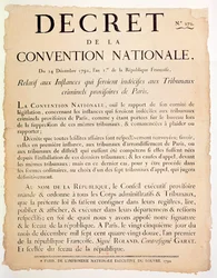 Decree of the National Convention, 24th December 1792